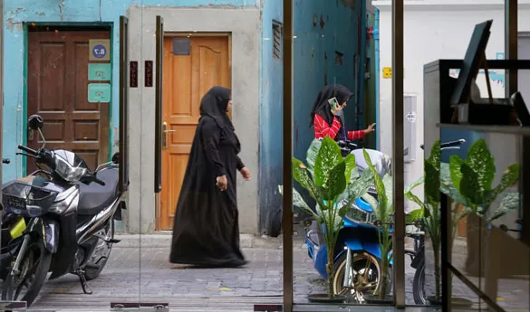 Gente local de Malé en Maldivas