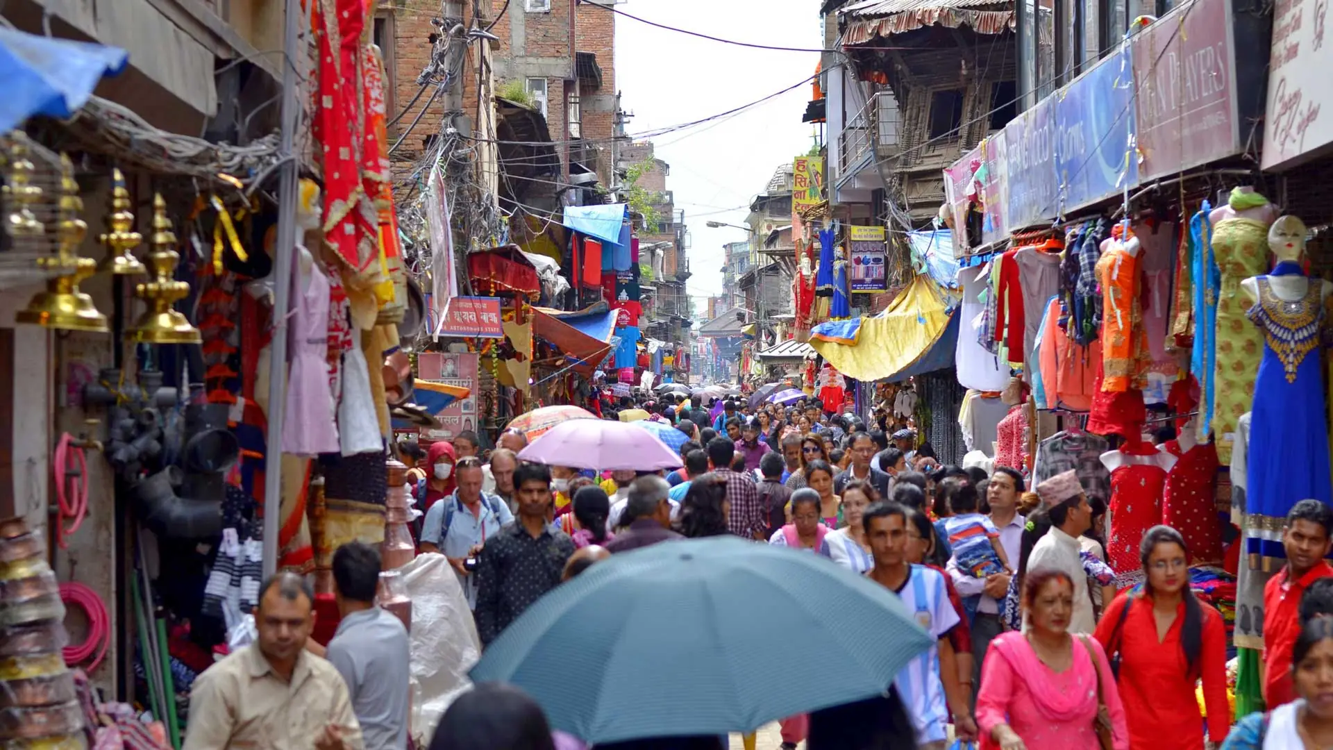 Barrio de Thamel en Nepal