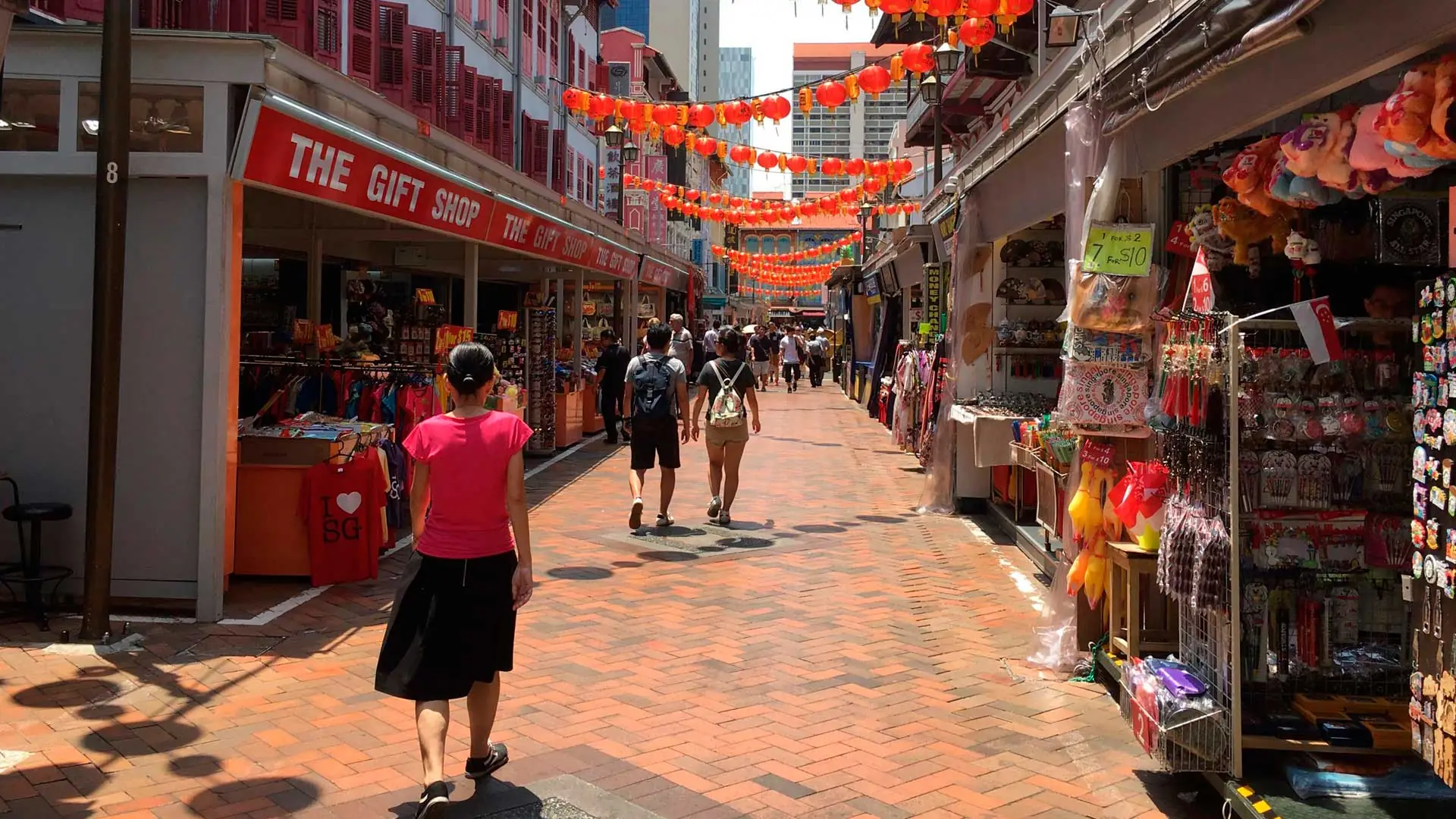 Barrio de China Town en Singapur