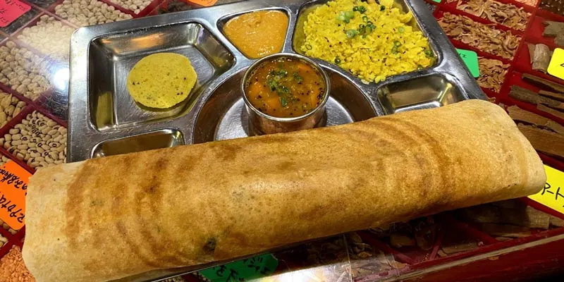 Plato tradicional indio Masala Dosa