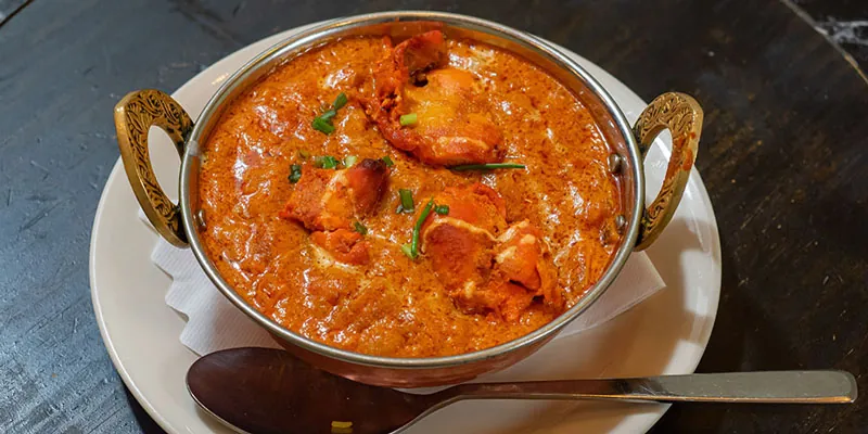 Plato tradicional indio pollo Tikka Masala