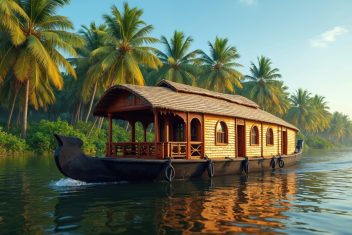 Barco tradicional Ketuvallam — Exótica India del Sur